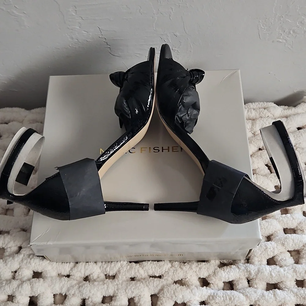 Marc Fisher Brodie Ankle Strap Pumps With Bow Details